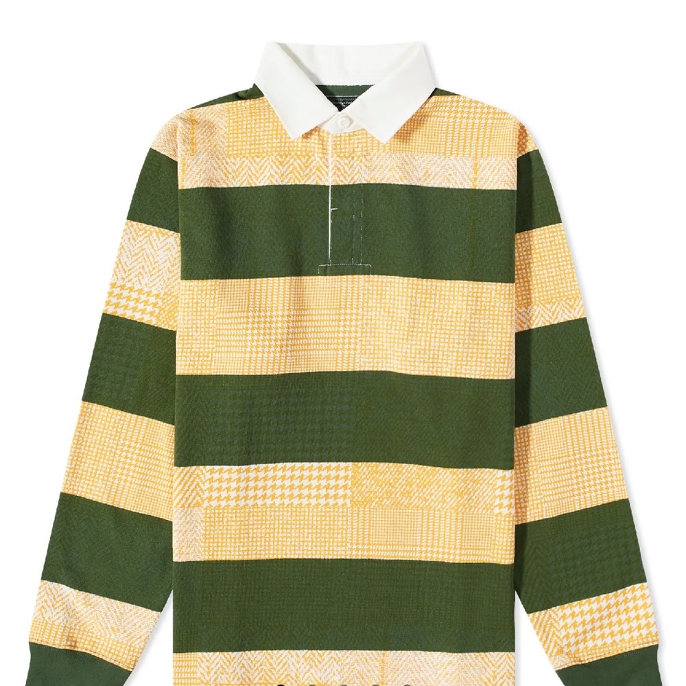 Beams Clothing - END. X BEAMS PLUS 'IVY LEAGUE' OVERDYE PATCHWORK RUGBY SHIRT